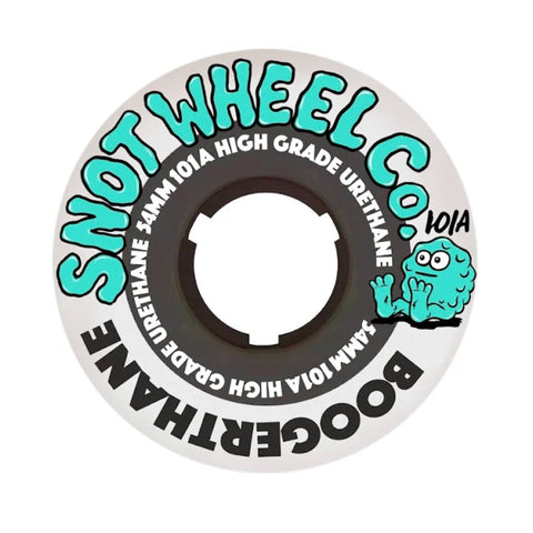Snot Wheel Co Skateboard Wheels Team 101A White Black Core 54mm