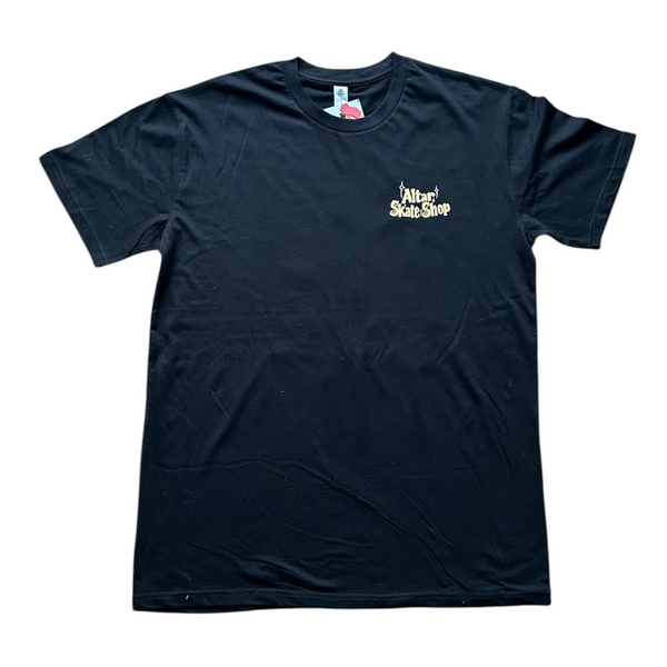 Altar Skate Shop Hold This Grim By Chuckdaddy_ Tee Black