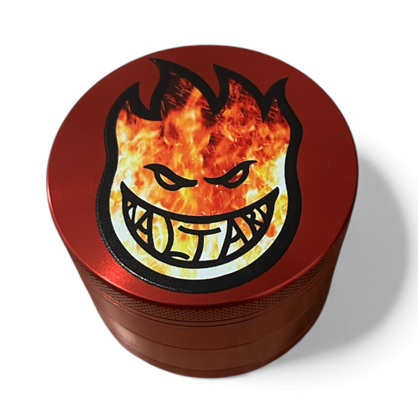 Altar Skateboards Fire Herb Grinder Red