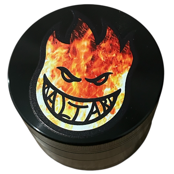 Altar Skateboards Fire Herb Grinder Black