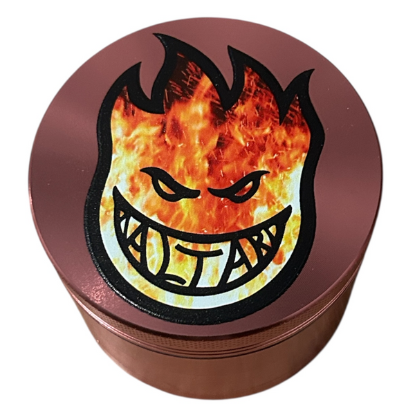 Altar Skateboards Fire Herb Grinder Pink