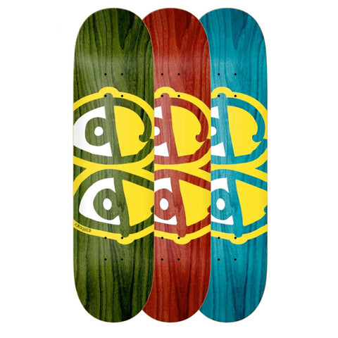 Krooked Skateboards Team Eyes Yellow 8.38"(Various Stains)