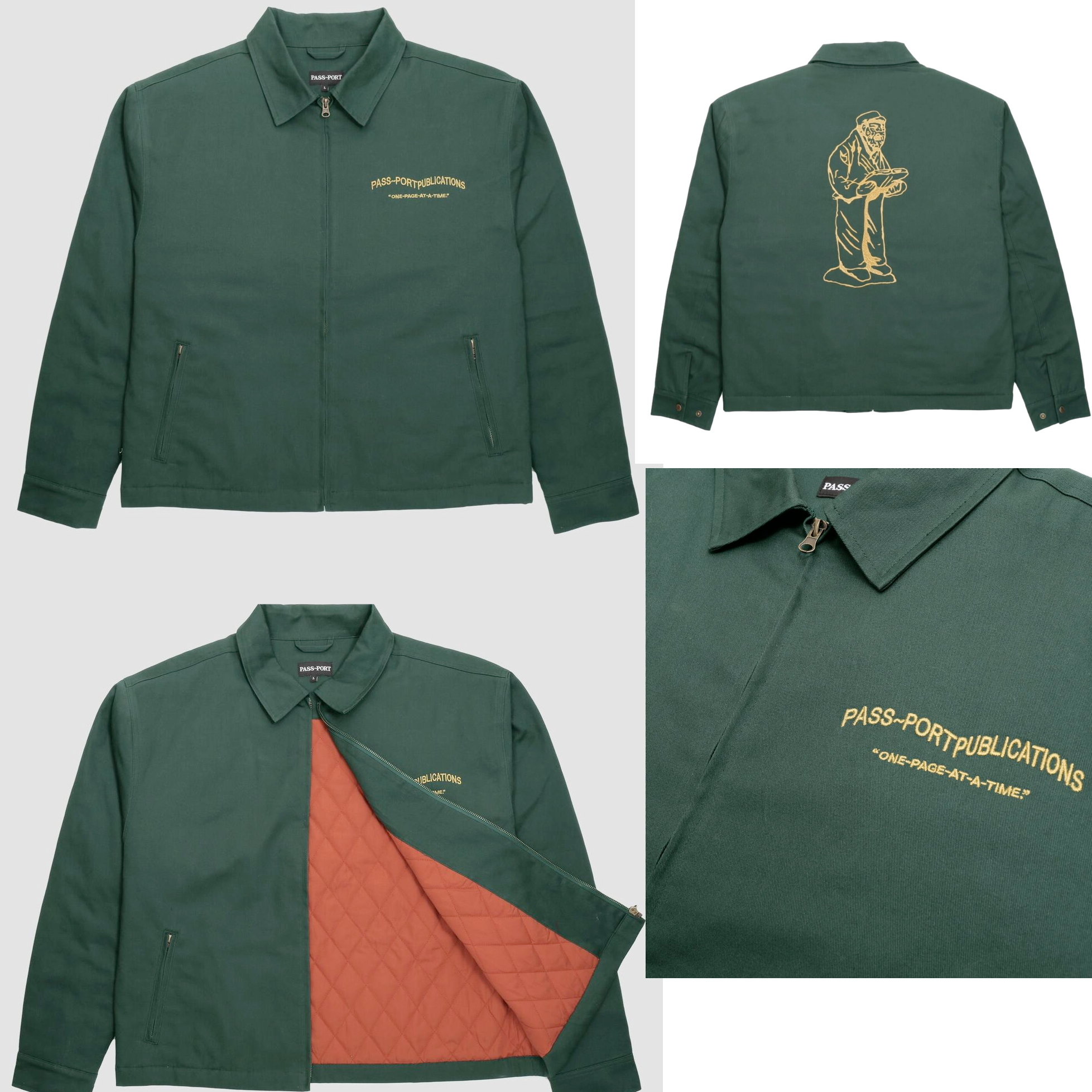 Pass~Port skateboards Publish Workers Jacket Forest Green