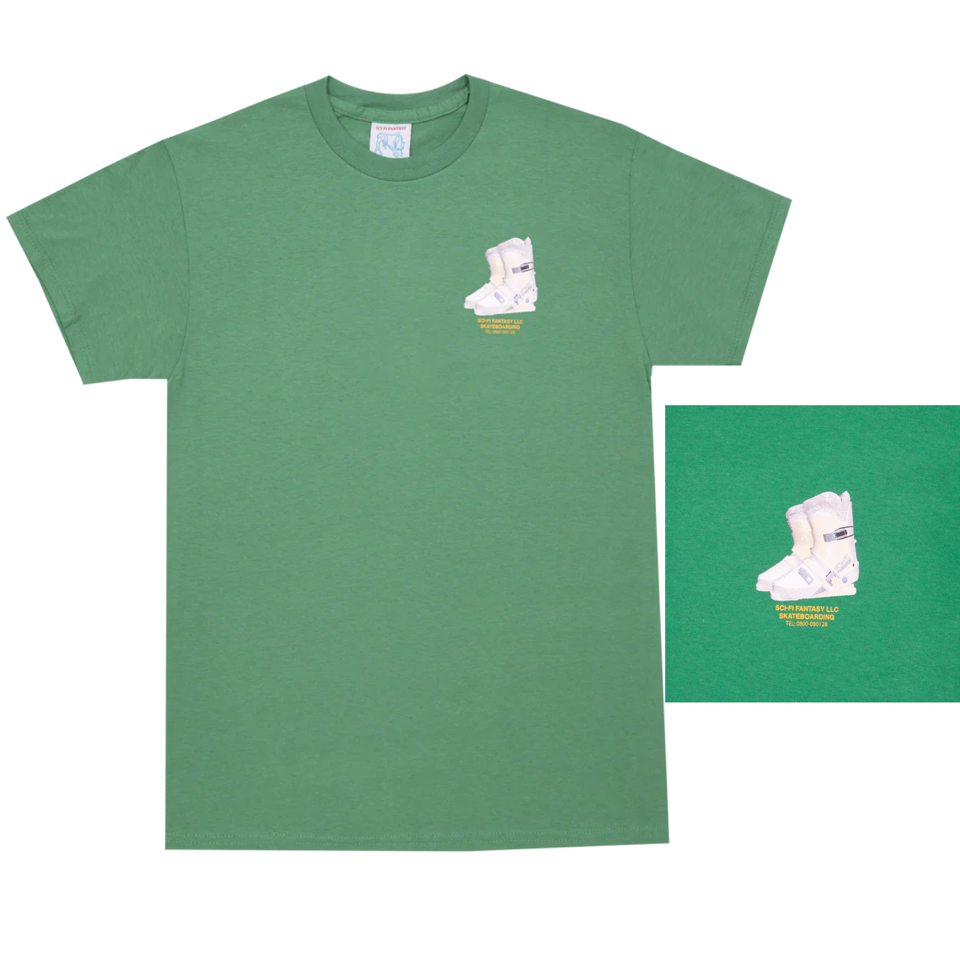 Sci-Fi Fantasy Ski Boot Tee Green