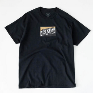 Real Skateboards T-Shirt Cable Car Black / Gold / White