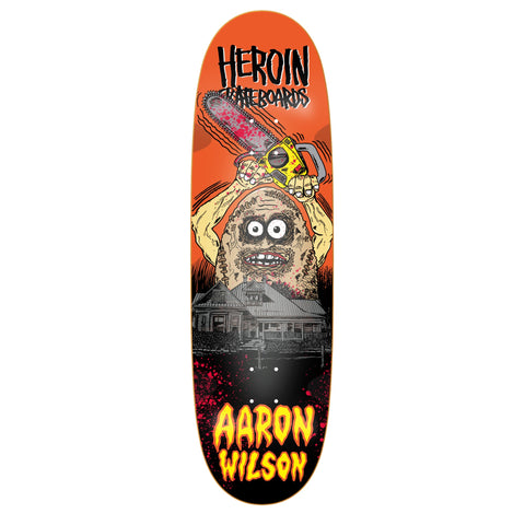 Heroin Skateboards Aaron Wilson Teggxas Chainsaw Egg 9.125"