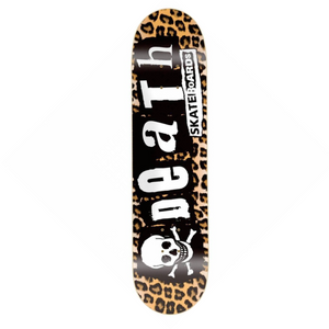 Death Skateboards Leopard Print Punk Deck 8.25"