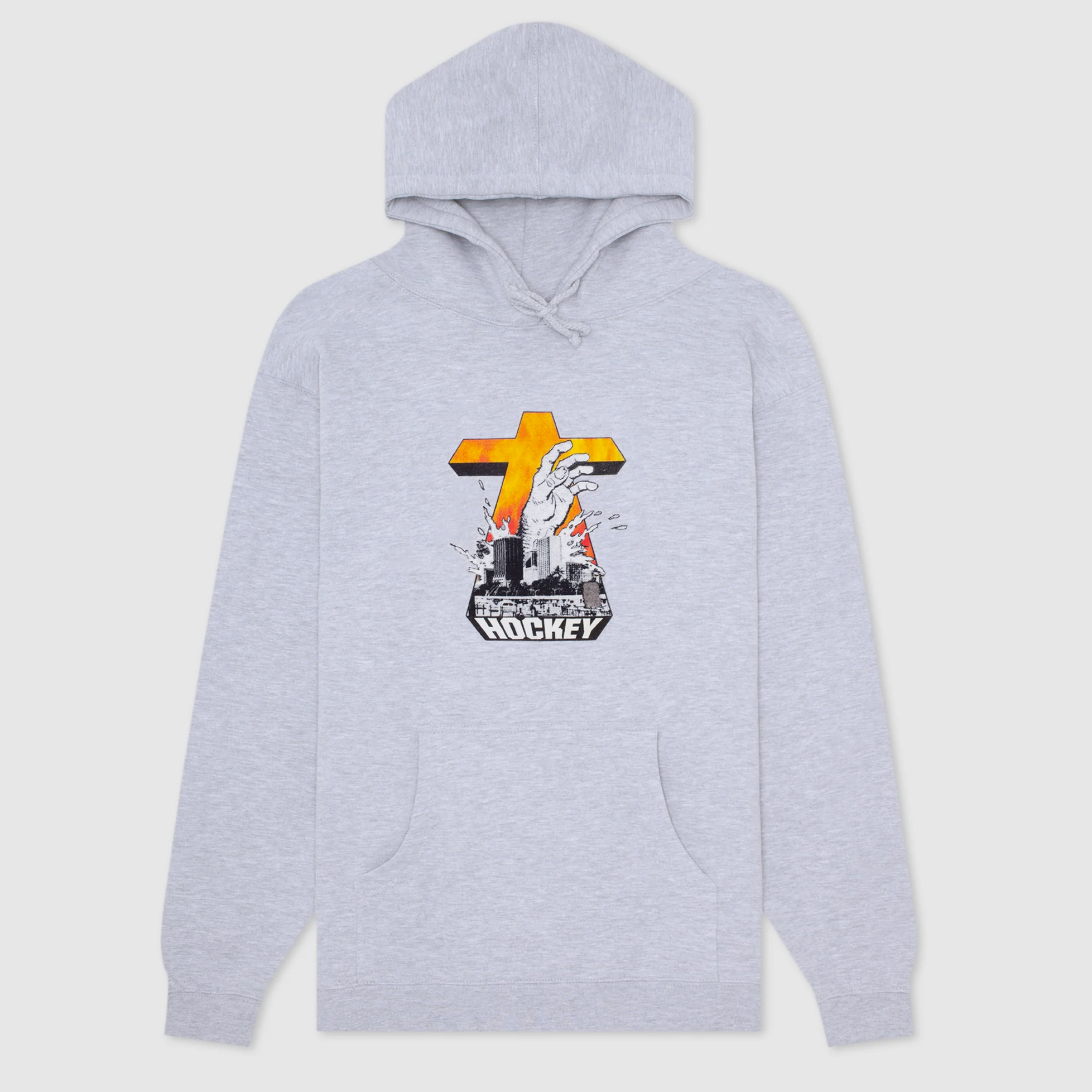 Hockey Skateboards Drowning Hoodie Ash Grey