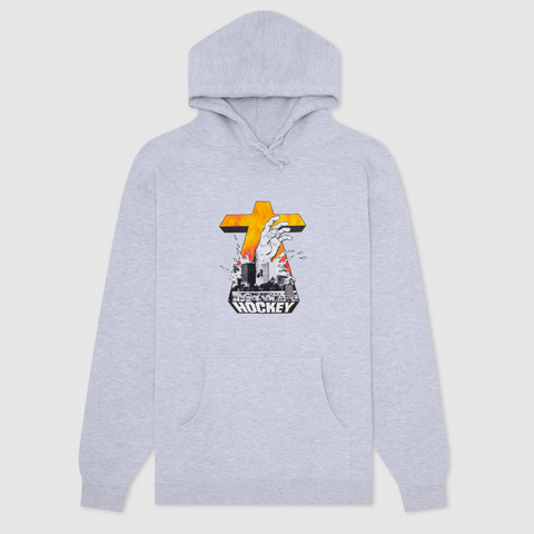 Hockey Skateboards Drowning Hoodie Ash Grey