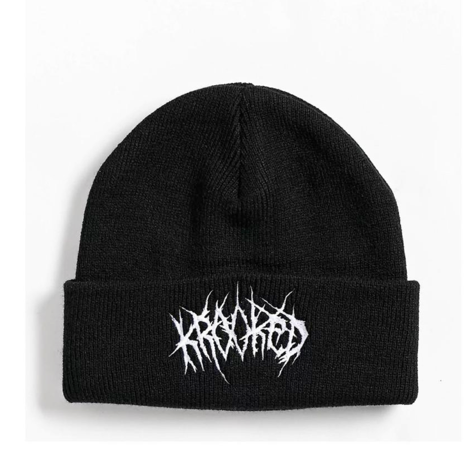 Krooked Skateboards Beanie Necro Skript Black / White O/S ADULT