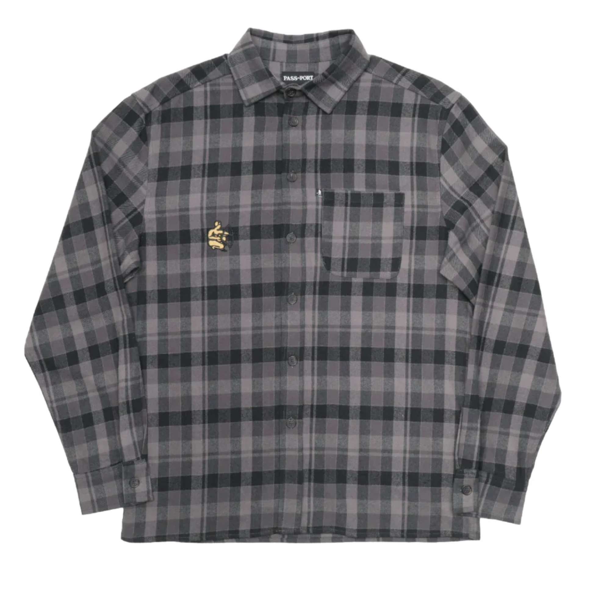 Pass~Port Skateboards Potters Mark Workers Flannel (Grey)