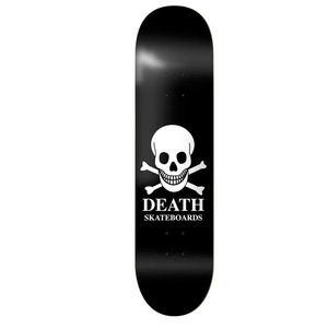 Death Skateboards White Skull Logo Deck Pink Stain 8.5"