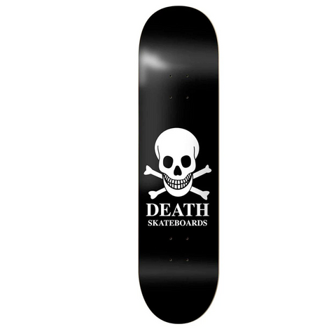 Death Skateboards White Skull Logo Deck Pink Stain 8.5"