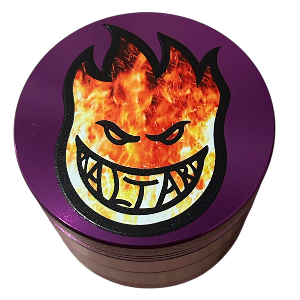 Altar Skateboards Fire Herb Grinder Purple