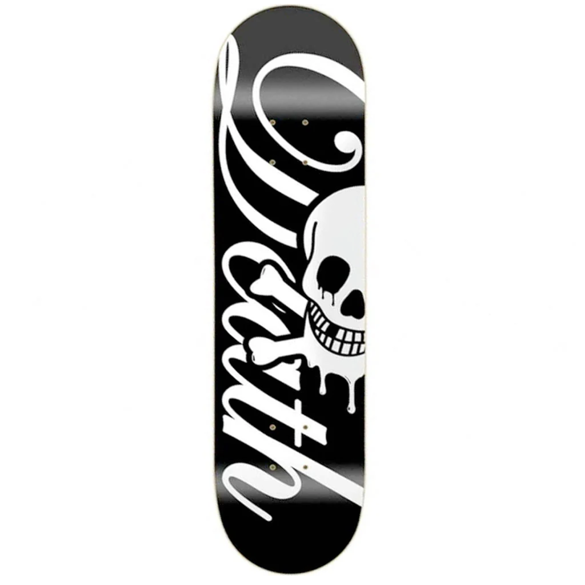 Death Skateboards Script Skateboard Deck Black/White 8.5"