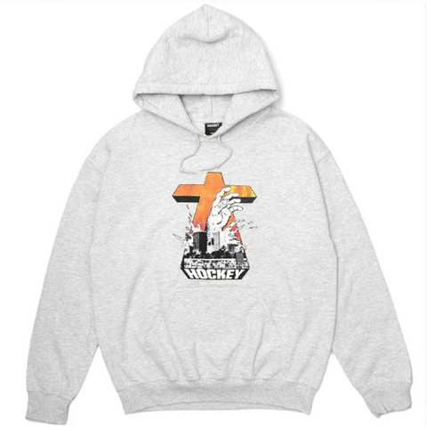 Hockey Skateboards Drowning Hoodie Ash Grey