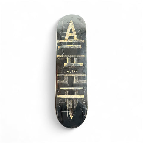 Altar Skateboards Gold Rune Art By @chuckdaddy_ Deck 8.38”