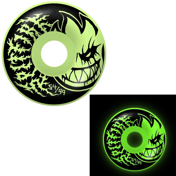 Spitfire Wheels Formula Four Wheels 99Du Deathmask II Bighead Radial Full 54mm Glow In The Dark