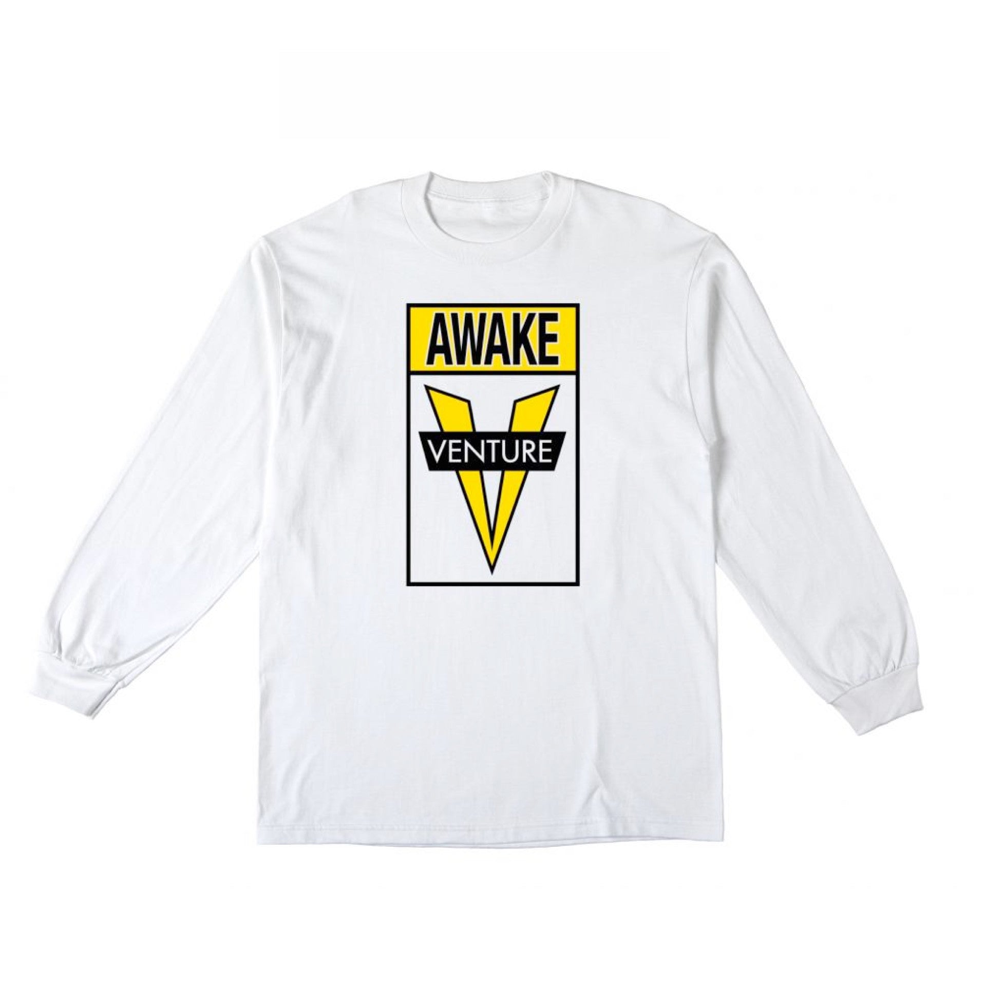 Venture L/S T Shirt Awake White/Yellow & Black