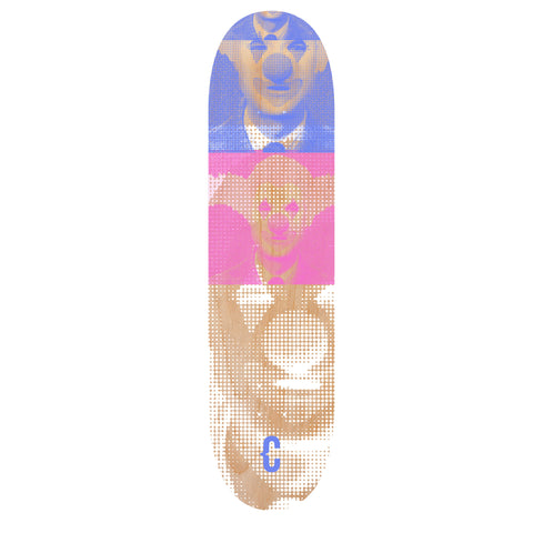 Clown Skateboards Hyper Edd Blue/Pink/White Deck 8"