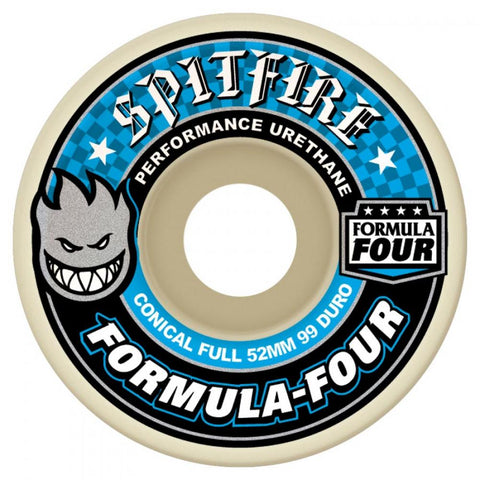 Spitfire Formula Four Wheels Conical Full 99DU Natural 52mm