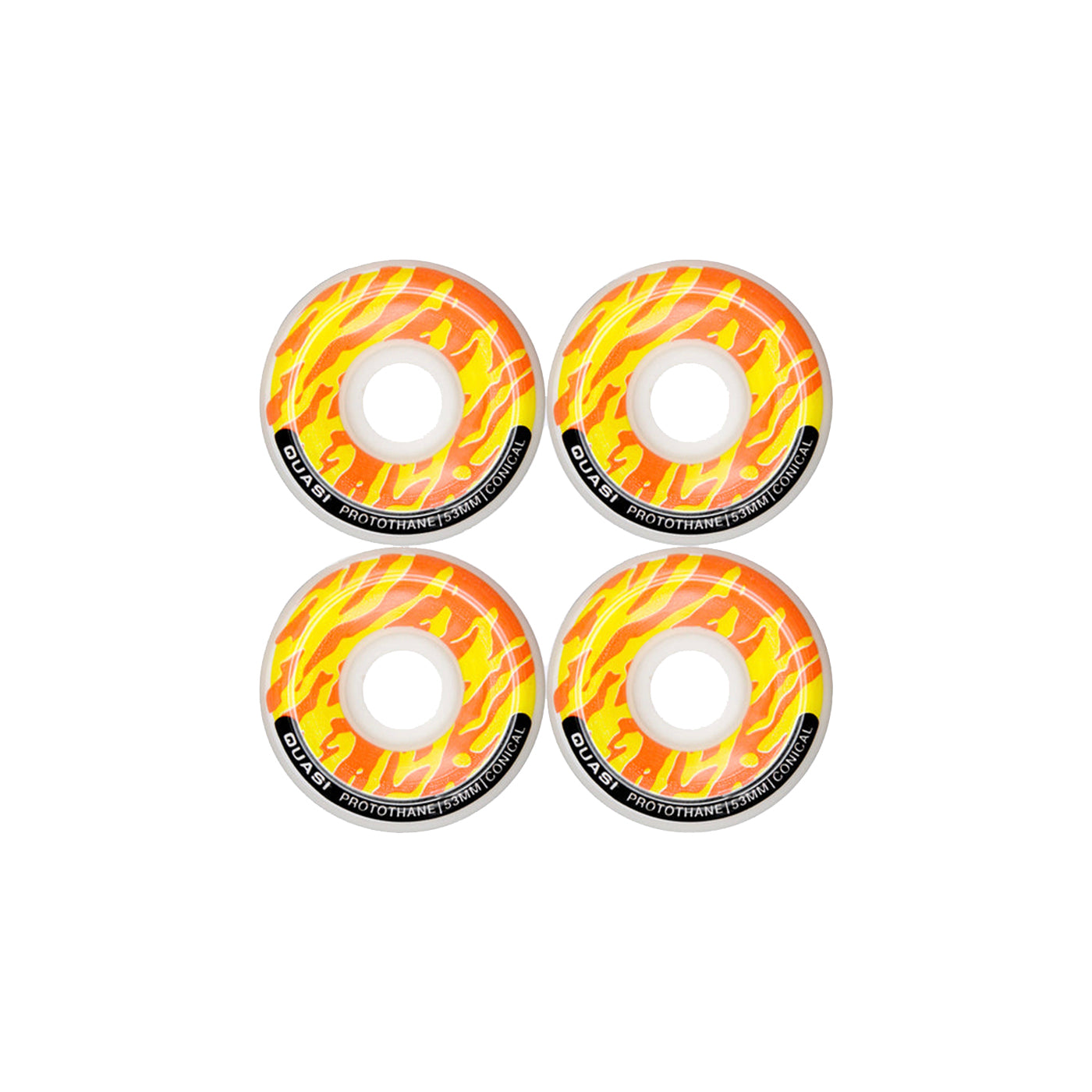 Quasi Skateboards P-Thane Conical Shape(Yellow/Pink) Wheels 52mm